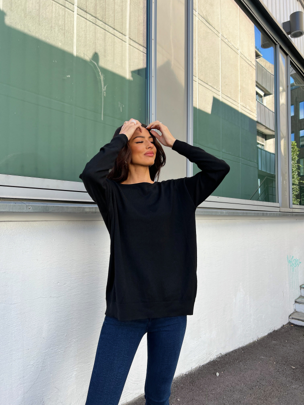 Inka Cashmere Knit Boatneck - Black  - Image 4