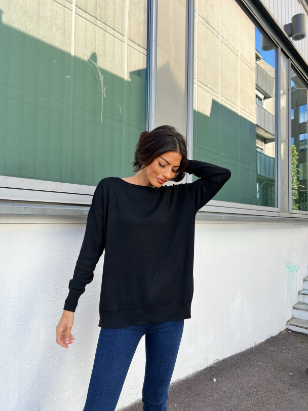 Inka Cashmere Knit Boatneck - Black  - Image 6