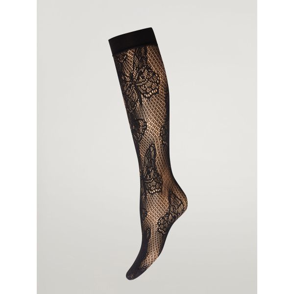 Butterfly Net Knee-Highs, black