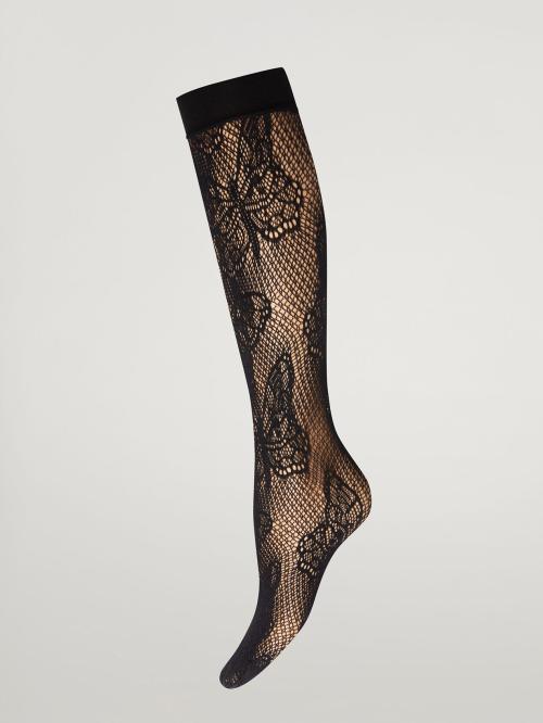 Butterfly Net Knee-Highs, black