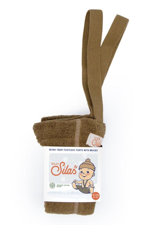 Silly Silas | Teddy Footless Tights - Acorn Brown