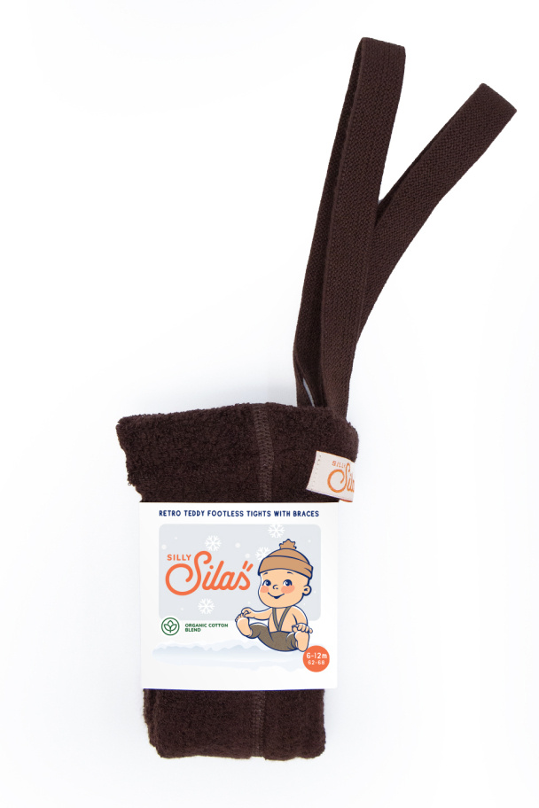 Teddy Footless Tights - Chocolate  - Image 1