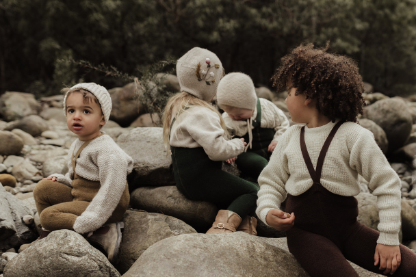 Teddy Footless Tights - Acorn Brown - Image 4