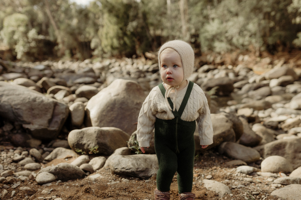 Teddy Footed Tights - Dark Forest Green - Image 4