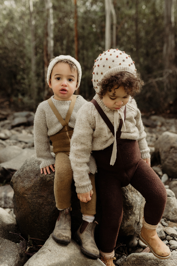 Teddy Footless Tights - Acorn Brown - Image 5