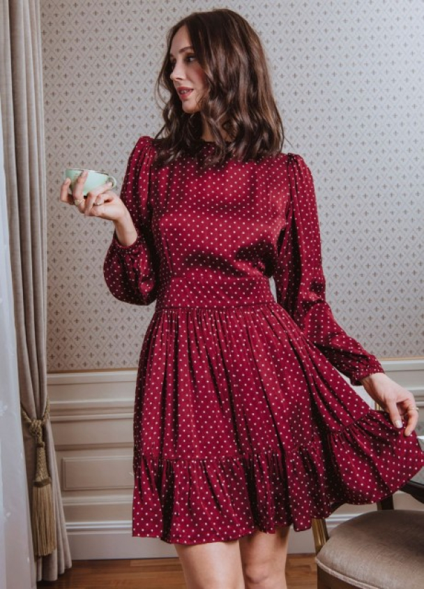 Rosie Dress - Merlot - Image 2