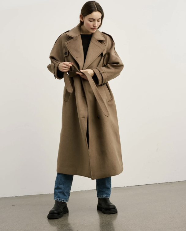 Bea Wool Coat - Brown  - Image 4