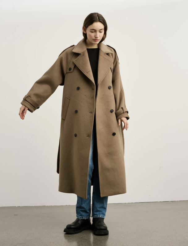 Bea Wool Coat - Brown  - Image 6