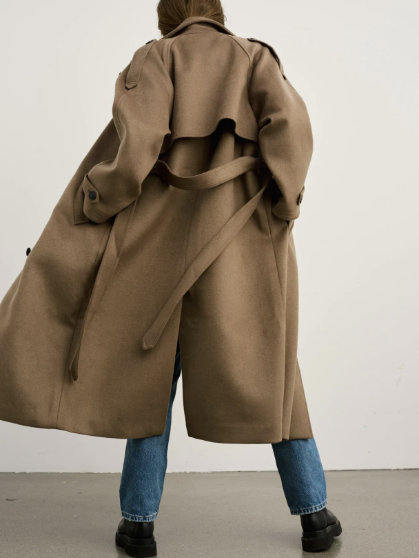 Bea Wool Coat - Brown  - Image 7