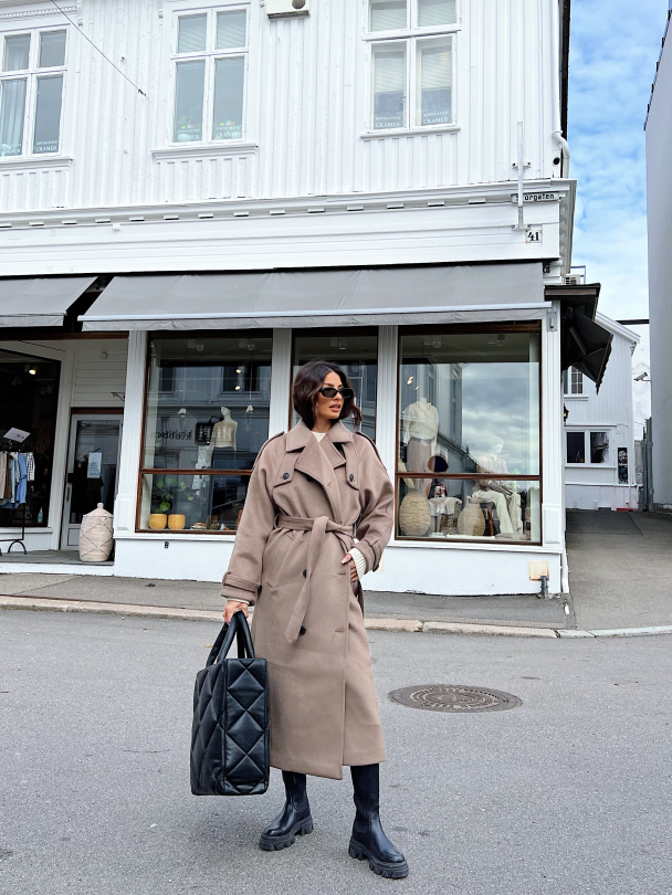 Bea Wool Coat - Brown  - Image 8