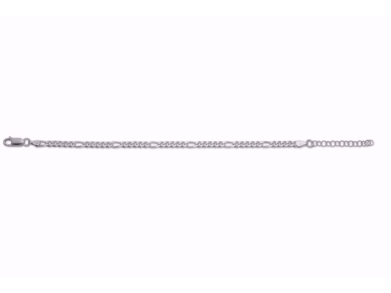 SEVILLE - Sølv armbånd Figaro (3mm)