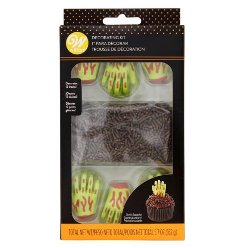 Kakepynt spiselig Zombie Hand set 12 pk 