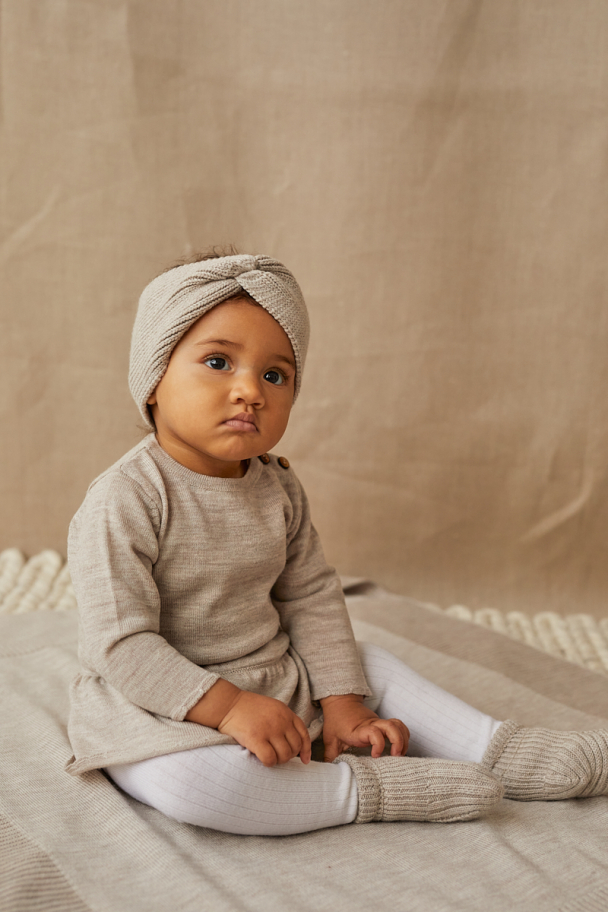 LILLELAM - ROMPERKJOLE BABY NATUR LYS BEIGE - Image 4