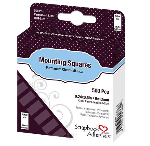 3L Mounting Squares Permanent – Clear 500stk 6x13mm