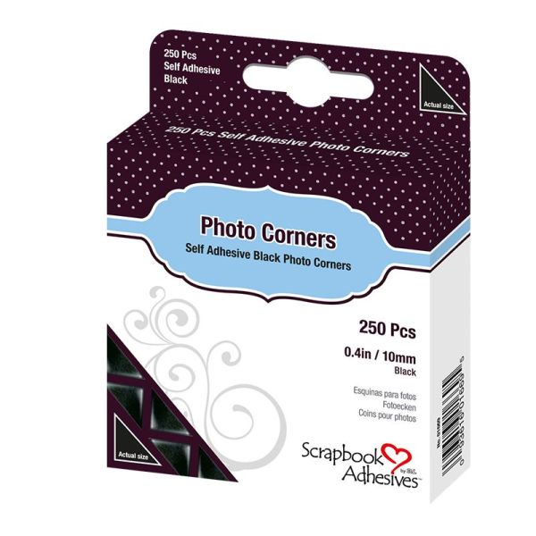 3L Photo Corners 250stk – Svart
