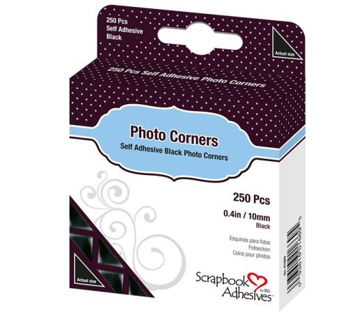 3L Photo Corners 250stk – Svart