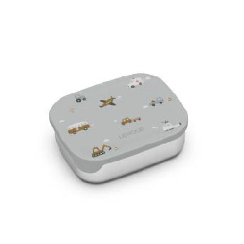Liewood | Arthur Lunchbox - Vehicles/Dove Blue Mix