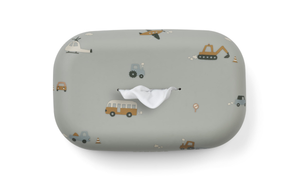 Oline Wet Wipes Cover - Vehicles/Dove Blue Mix - Image 2