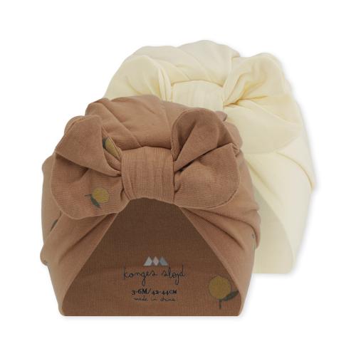 Konges Sløjd | Bambi Bonnet 2-pk - Lemon Brown/Vanilla