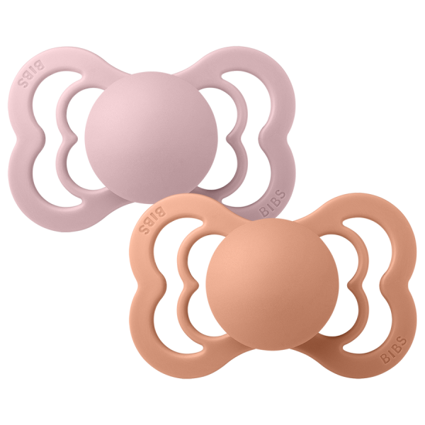 BIBS Supreme 2 Pack Pink Plum/Peach - 2 / Natural Rubber Latex