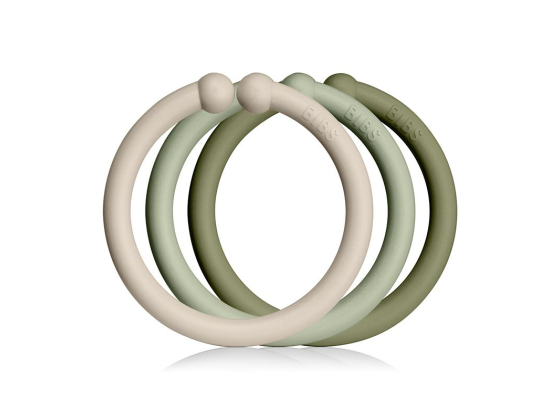 BIBS Loops 12 Pack Vanilla/Sage/Olive - One Size