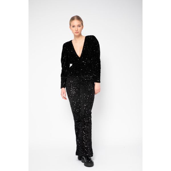 MIDNIGHT SEQUIN TROUSERS