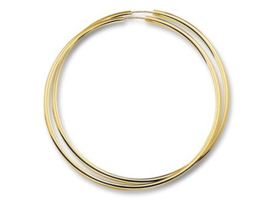 Forgylte sølv øreringer - (925) 60x1MM