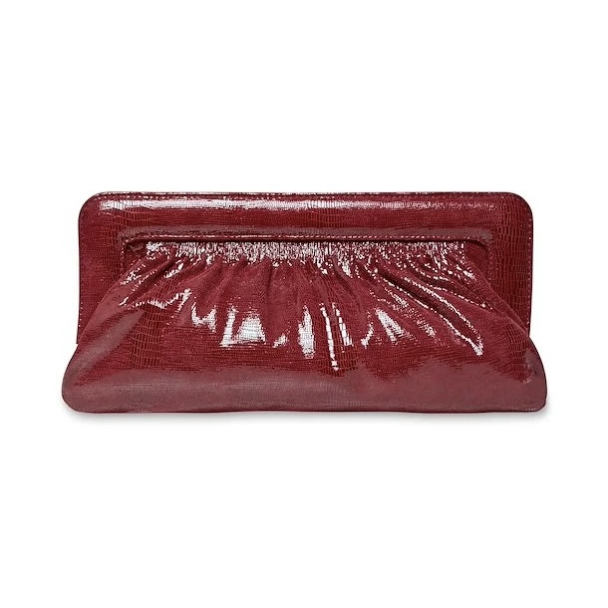 Velda Midi Snake Clutch - Rhubarb - Image 3