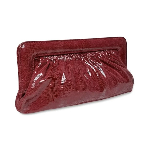 Velda Midi Snake Clutch - Rhubarb - Image 5