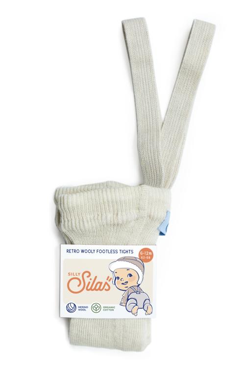 Silly Silas | Wooly Footless Tights - Cream Blend