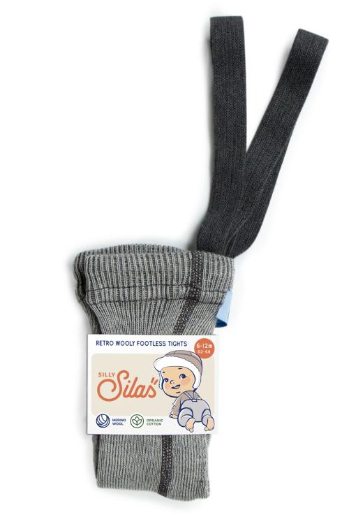 Silly Silas | Wooly Footless Tights - Granite Grey