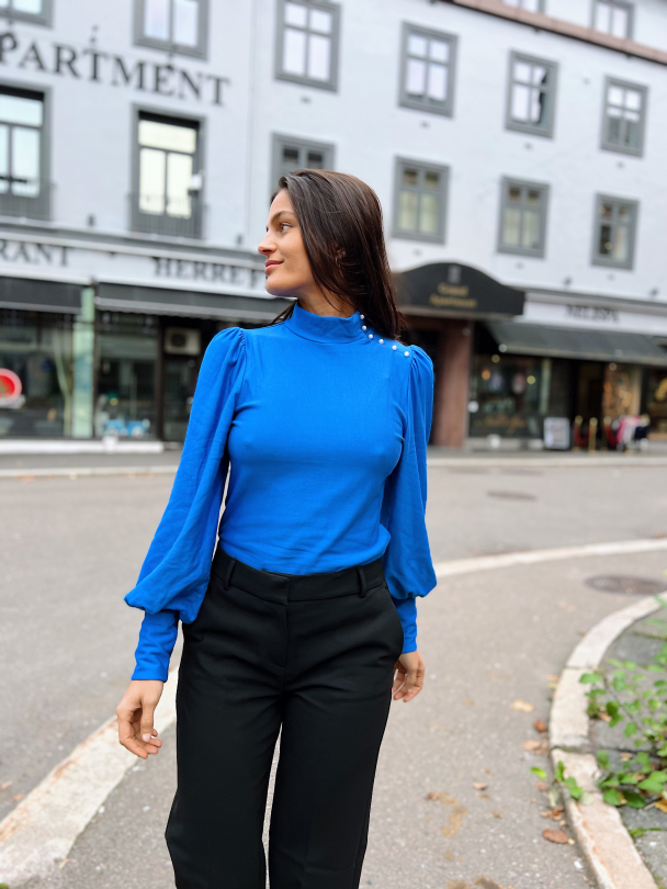 Rifa Button Blouse - Nautical Blue  - Image 2