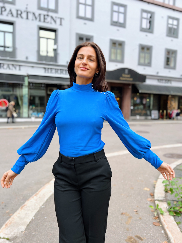 Rifa Button Blouse - Nautical Blue  - Image 3