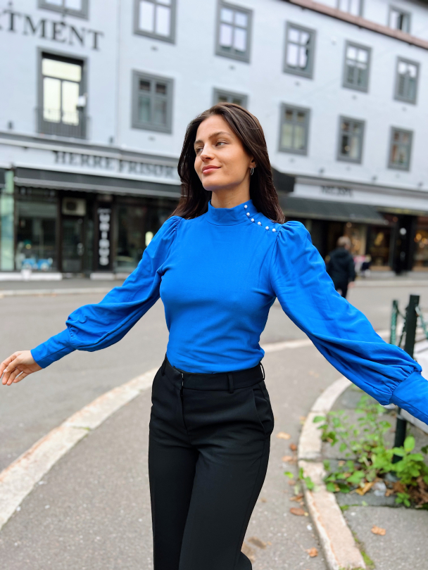 Rifa Button Blouse - Nautical Blue  - Image 4