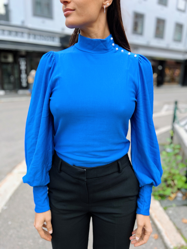 Rifa Button Blouse - Nautical Blue  - Image 1