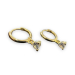Forgylte creoler m. cubic zirkonia heng