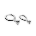 Forgylte creoler m. cubic zirkonia heng