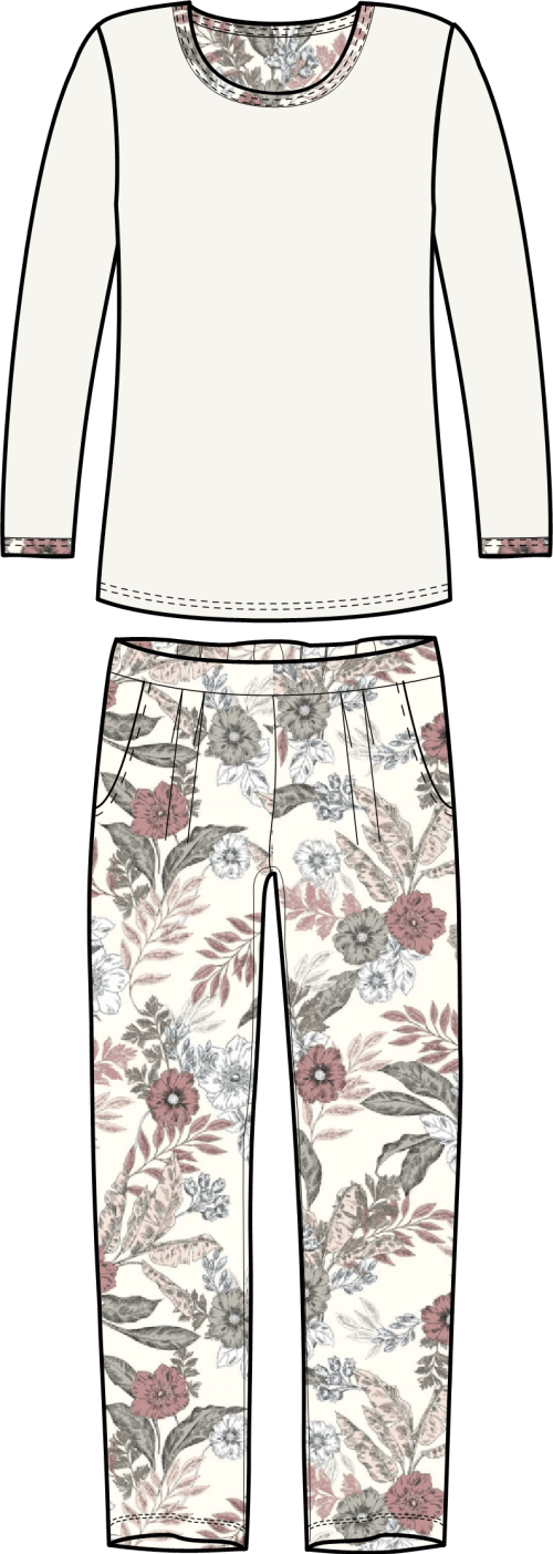 'Damella' pyjamas, ivory