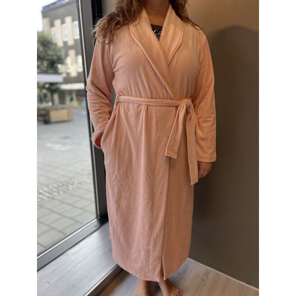 'Damella' velour fleece robe, soft pink
