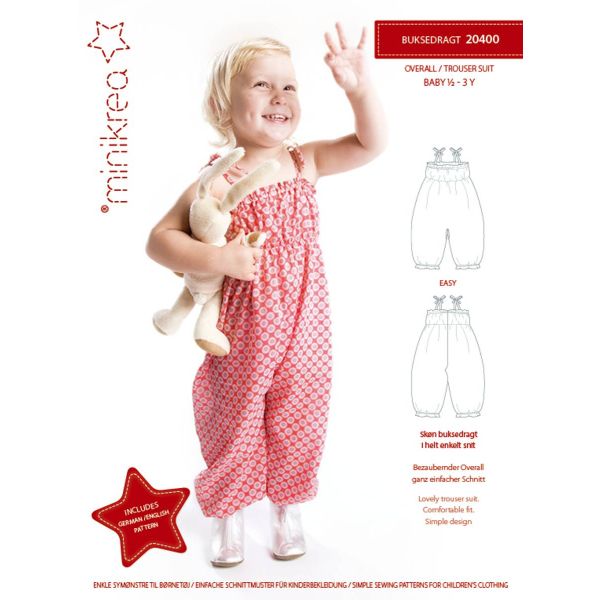 Minikrea 20400 - Buksedrakt/ onesie 1/2 - 3 &aring;r