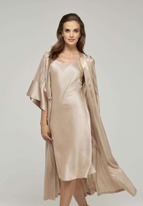 Silk Story nightdress, beige - Image 2