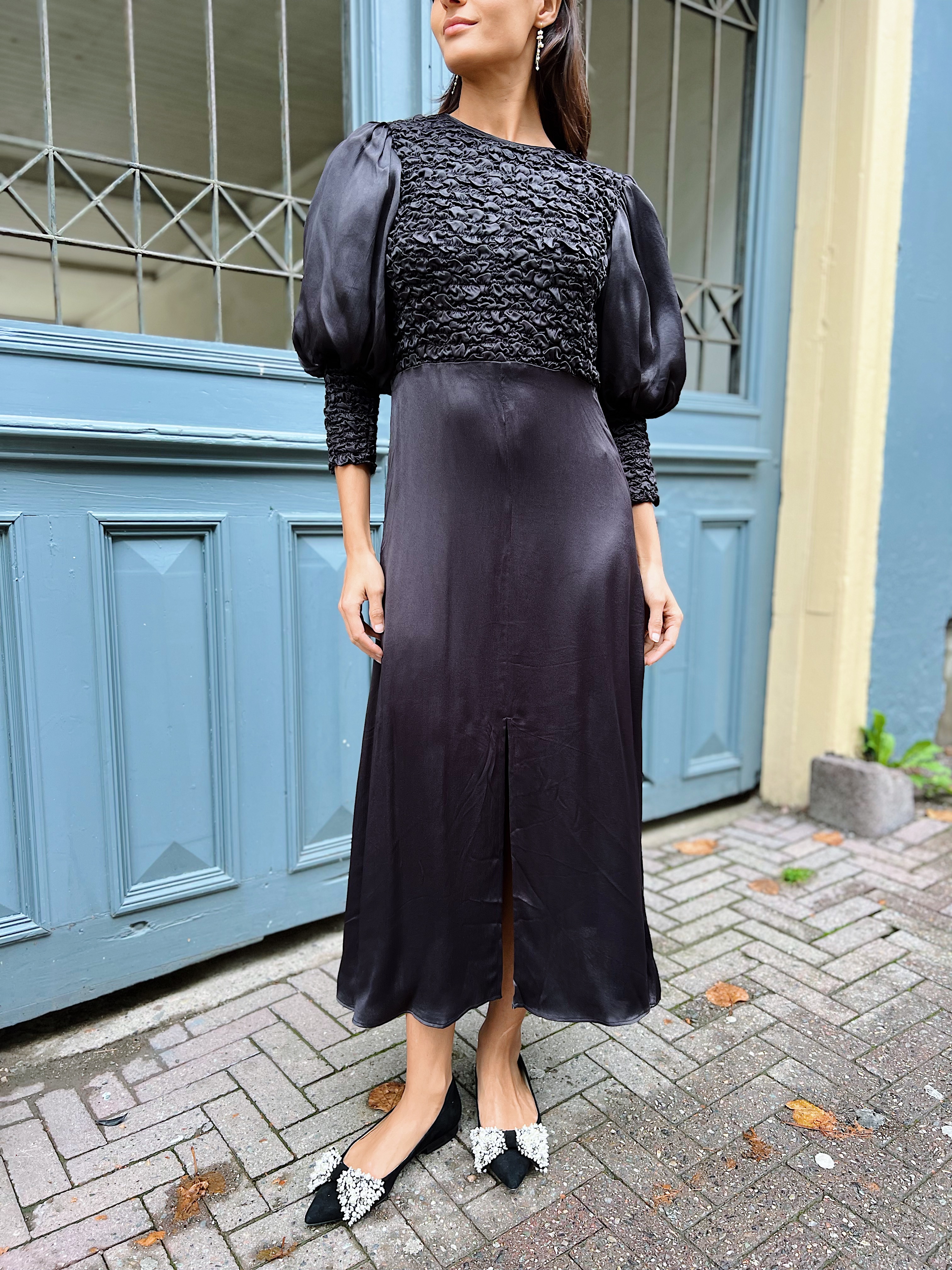 bytimo crepe satin midi dress byTiMo