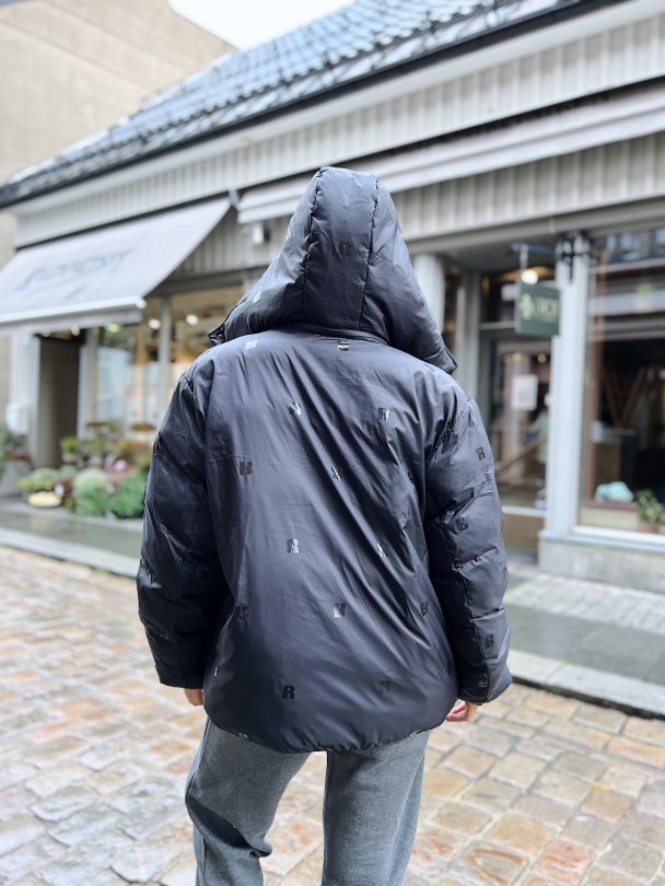 Nylon Short Puffer Jacket - Black - Image 6
