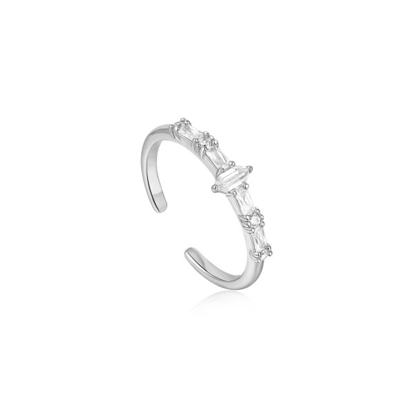 Sparkle Multi Stone Band Ring - Silver