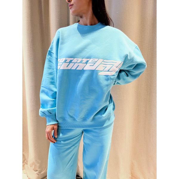Iris Crewneck Classic Logo - Maui Blue 