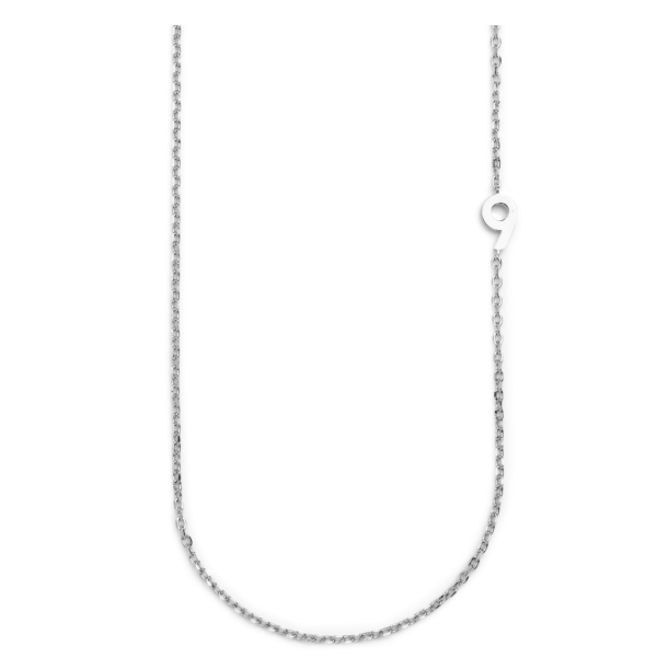 Big Number Necklace Silver