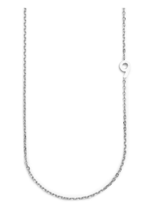Big Number Necklace Silver - Image 1