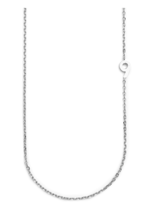 Big Number Necklace Silver