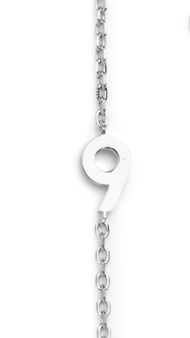 Big Number Necklace Silver - Image 2