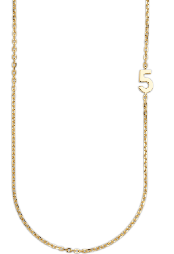 Big Number Necklace Gold - Image 1